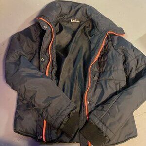 Size Small Roxy Quilted Navy Blue  Hot Pink Windbreaker